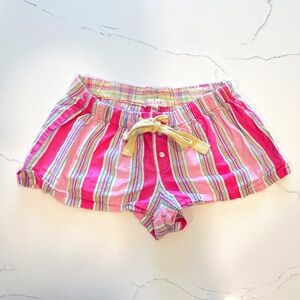Sweet Tart | Y2K Candy-Striped Pink Lounge PJ Shorts | 100% Cotton, Size S 🍬